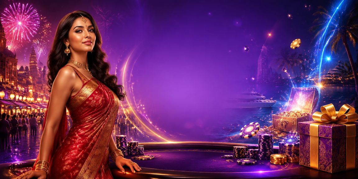 Indian casino betting scene with colorful celebratory atmosphere