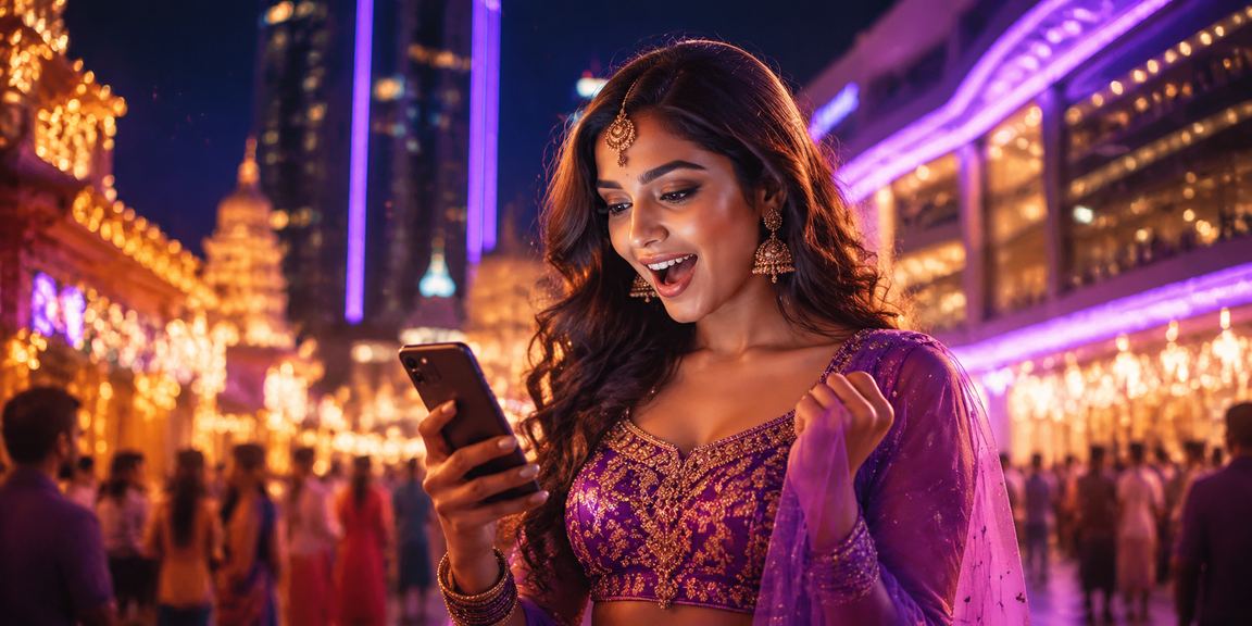 Indian sports betting night market with vivid stadium lights and enthusiastic fans