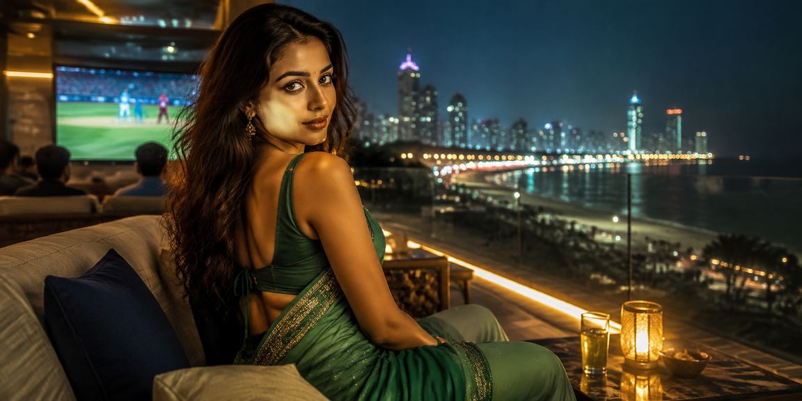 Festive IPL cricket betting scene in Mumbai with vibrant nightlife